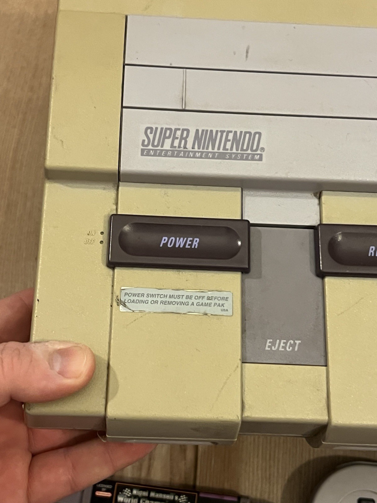 Super Nintendo SNES Console Bundle 4 Games Controller Tested Works Clay Fighter