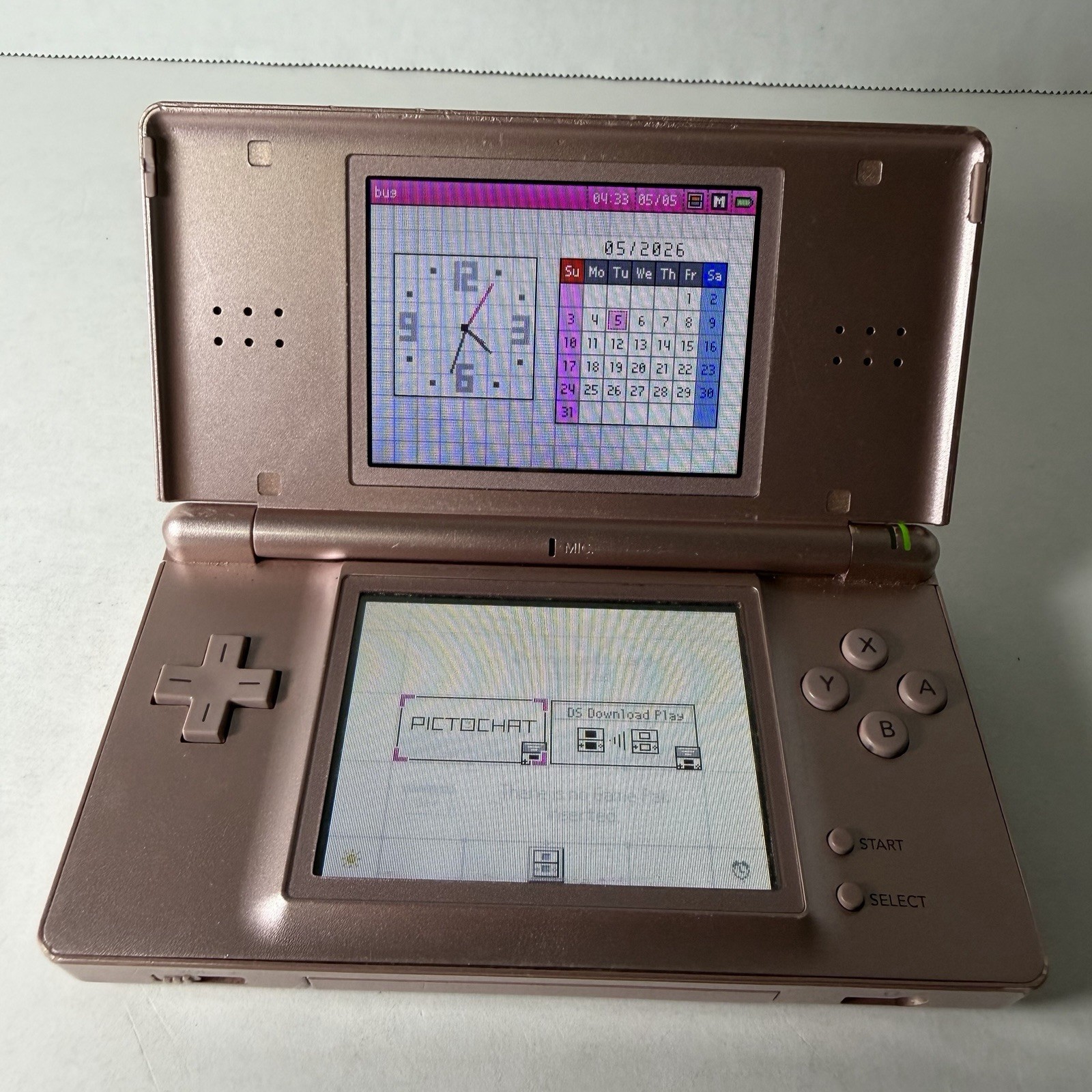 Nintendo DS Lite Console Pink/ Metallic Rose – Tested W/ Charger & No Stylist