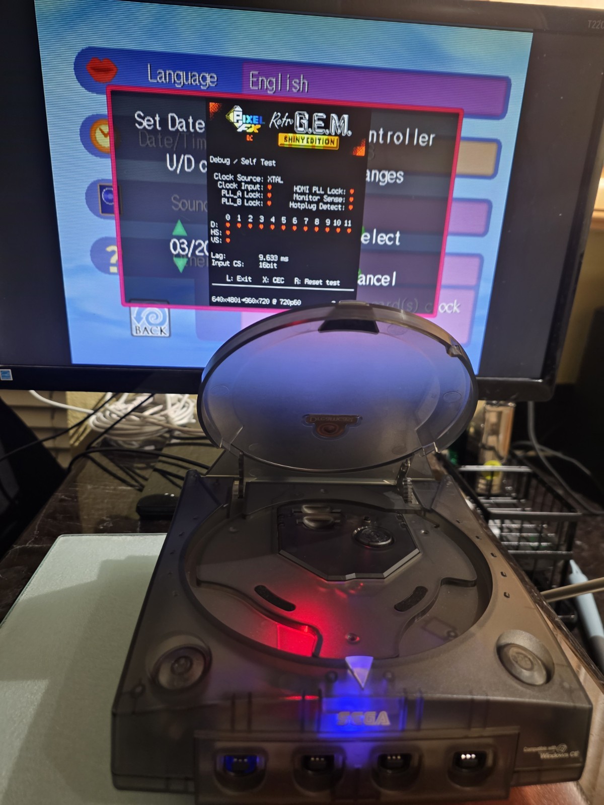 Dreamcast V0 HDMI Retro G.E.M Shiny GDE And Bluetooth