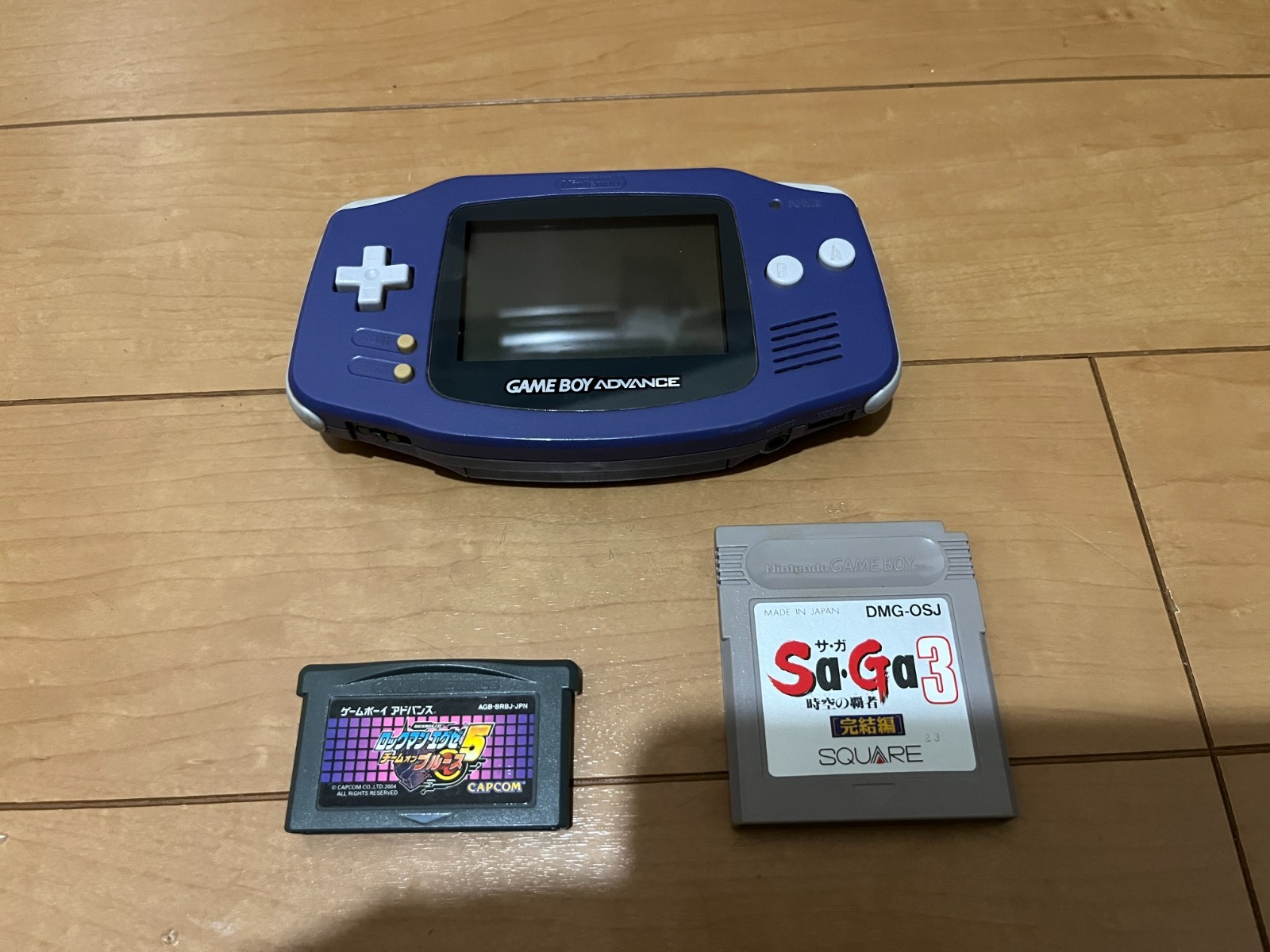 GameBoy Advance Violet Color console and 2 Games GBA
