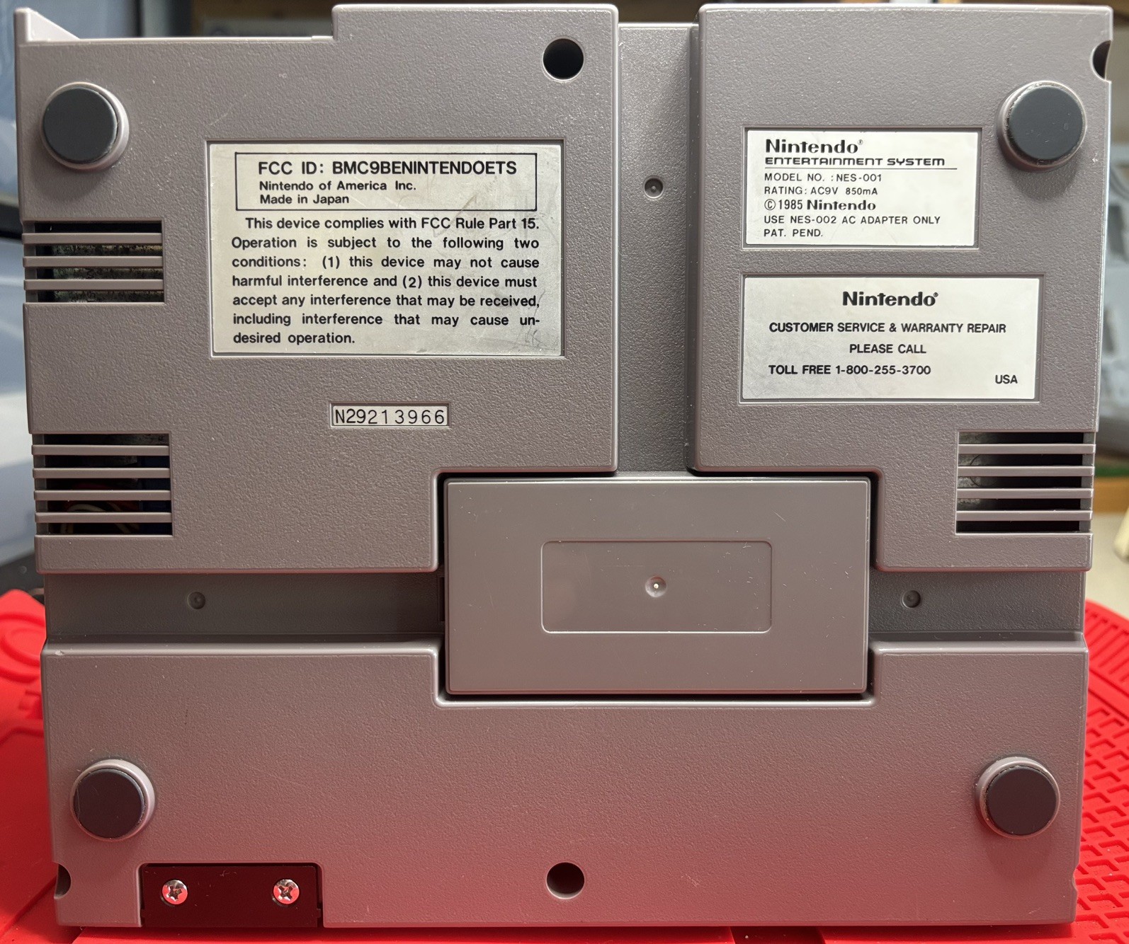 NES Console – Recapped, New VR, Lock-Out disabled, OEM 72-Pin, Bridge Rectifier