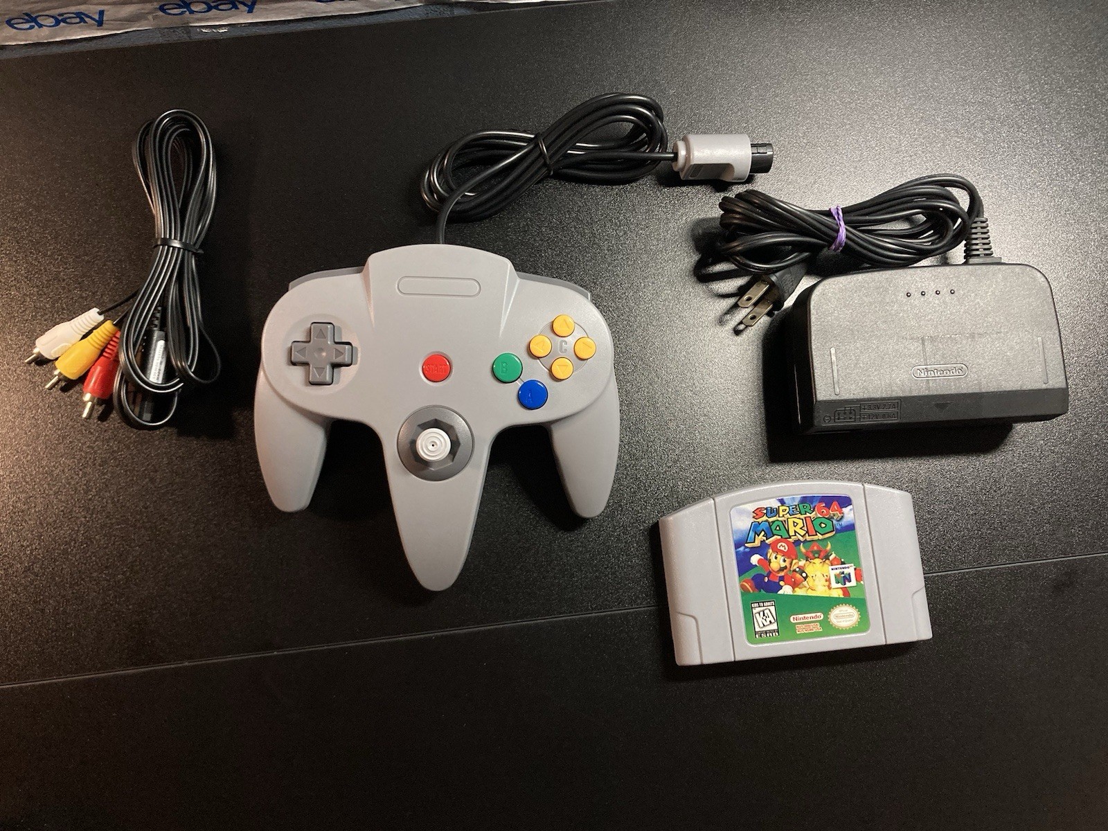 Nintendo 64 N64 Console + Super Mario 64+Controller+Cords