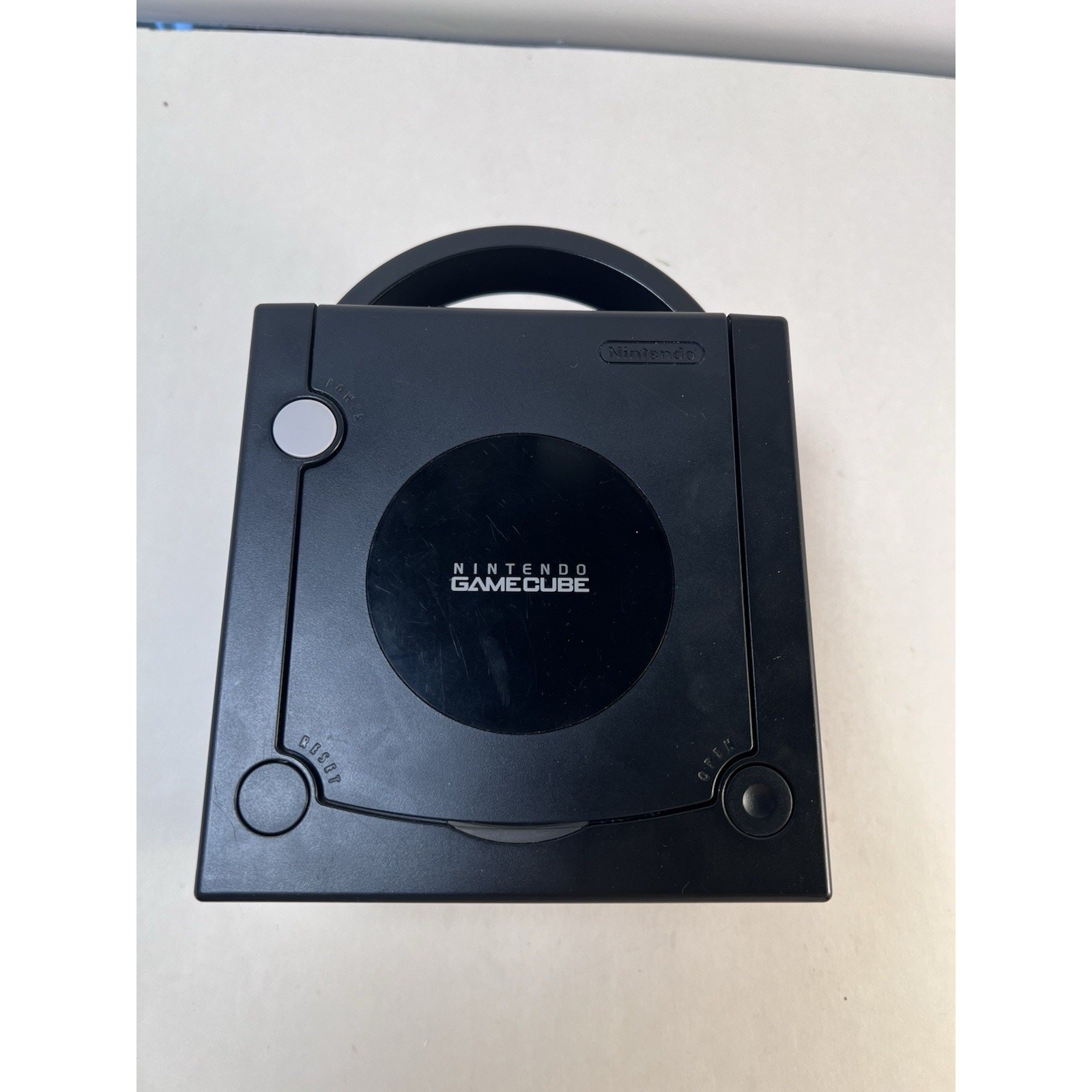 GameCube Black Console (DOL-001) 1 OEM Controllers, Power Cord, AV Cable – EUC