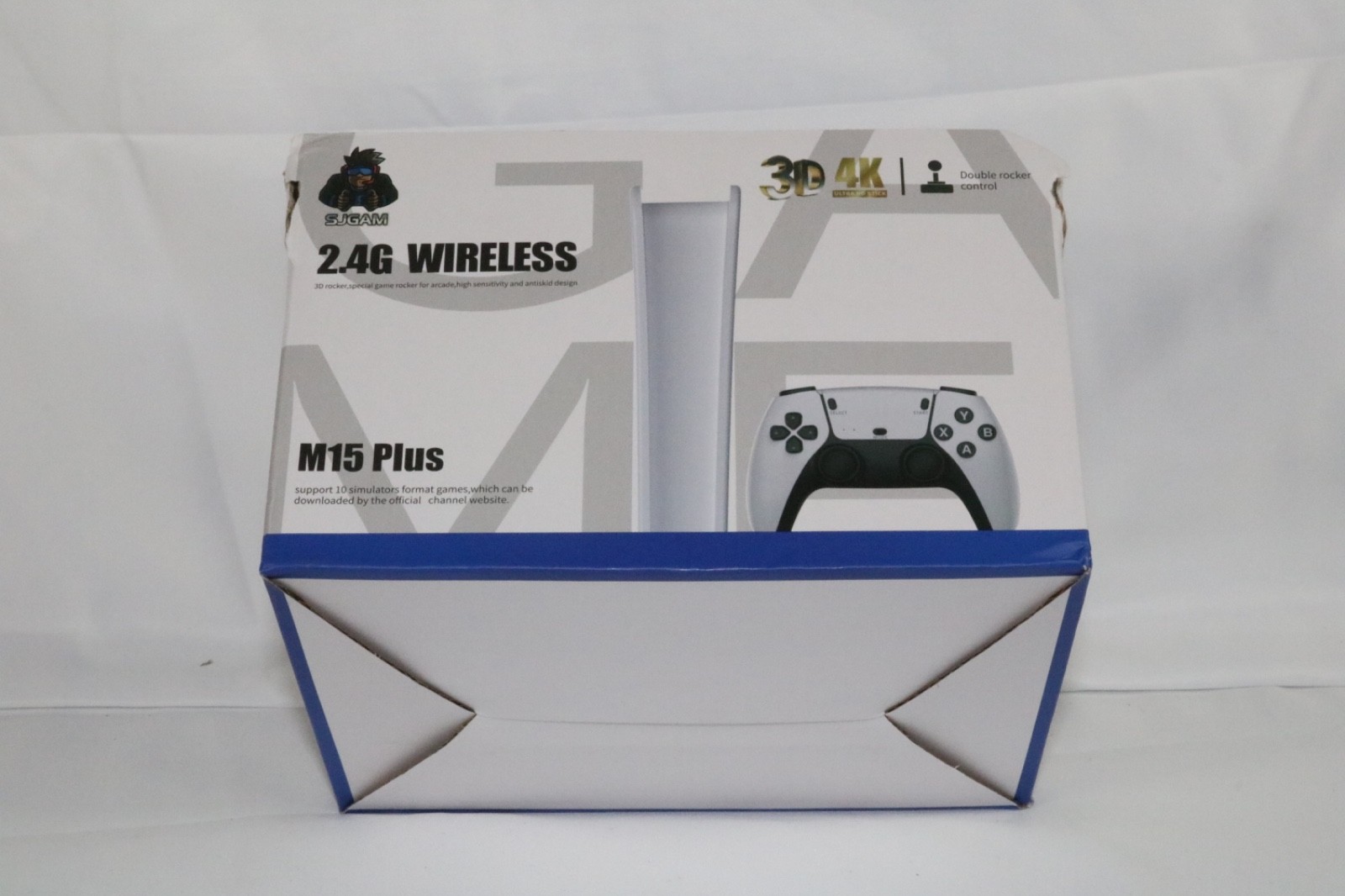 SJ GAM M15 Plus 2.4G Wireless 4K UHD Console, Double Rocker, White
