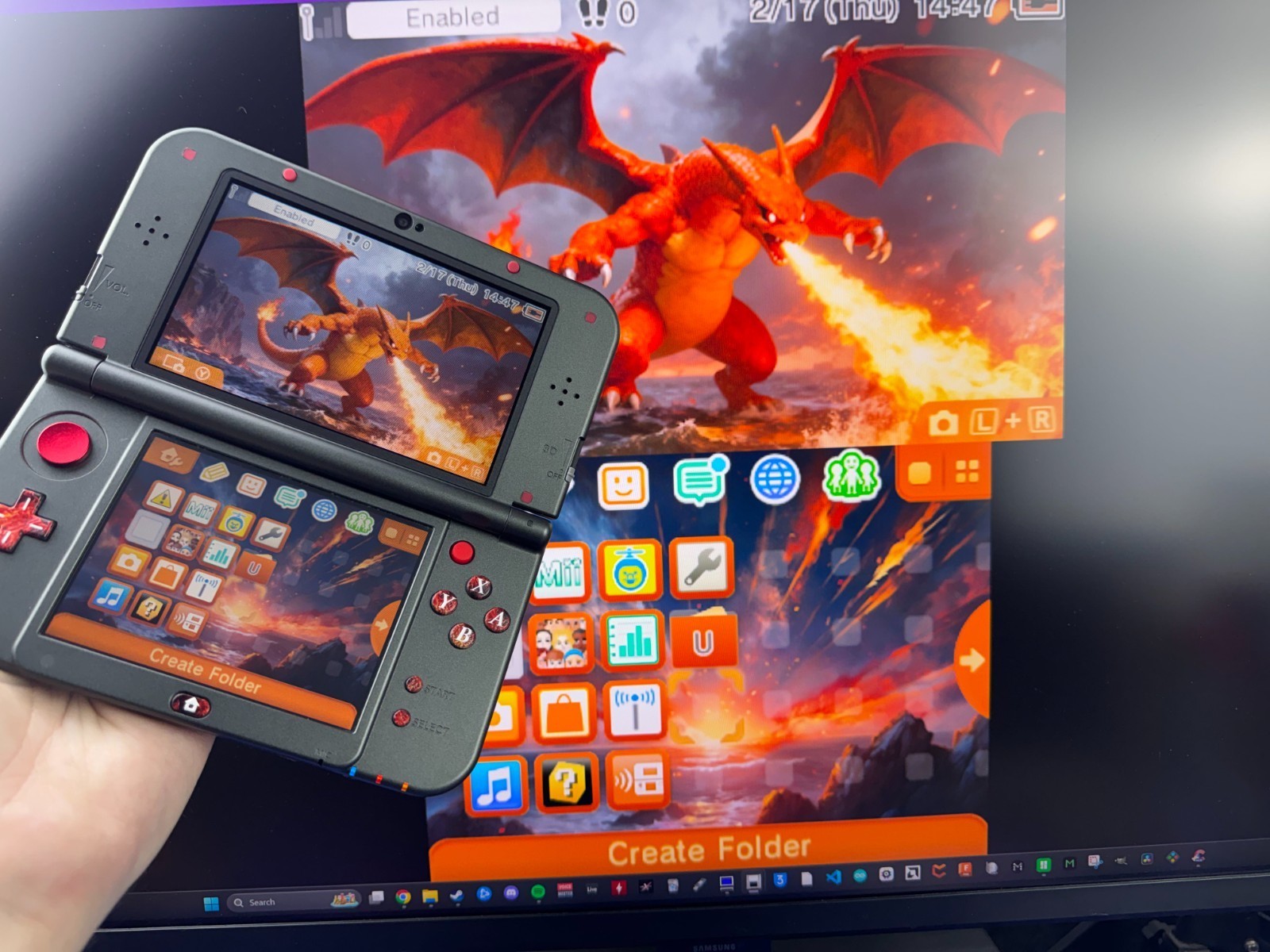 LOOPY USB-C INBUILT CAPTURE CARD Grey New Nintendo 3DS XL Console 128gb UV SHELL