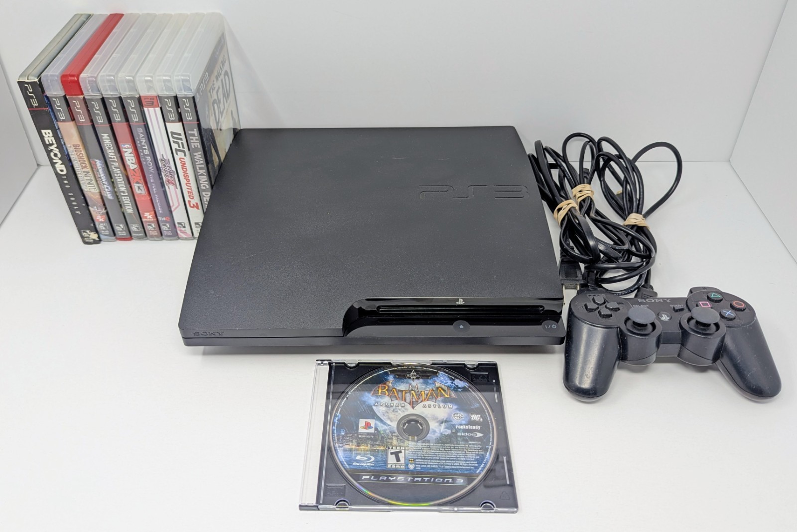 PlayStation 3 PS3 Slim 160GB Console Bundle w 10 Games – Time Crisis 4 – Tested!