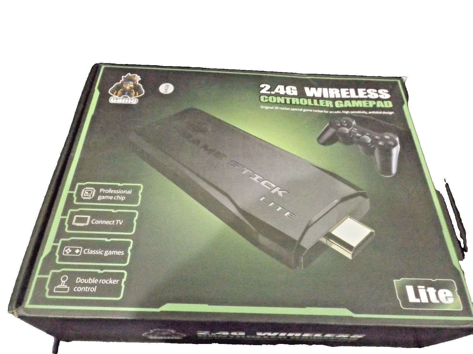 2.4G Wireless Controller Gamepad Lite – 4K Ultra HD Game Stick New Open Box