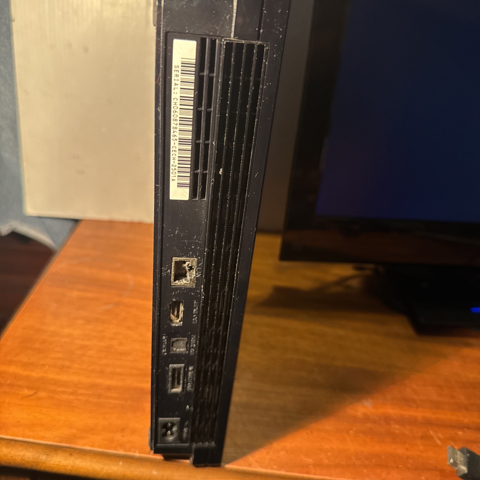 PS3 Black CECH 2500A 160GB Console Slim W Cables And 1 Comtrol