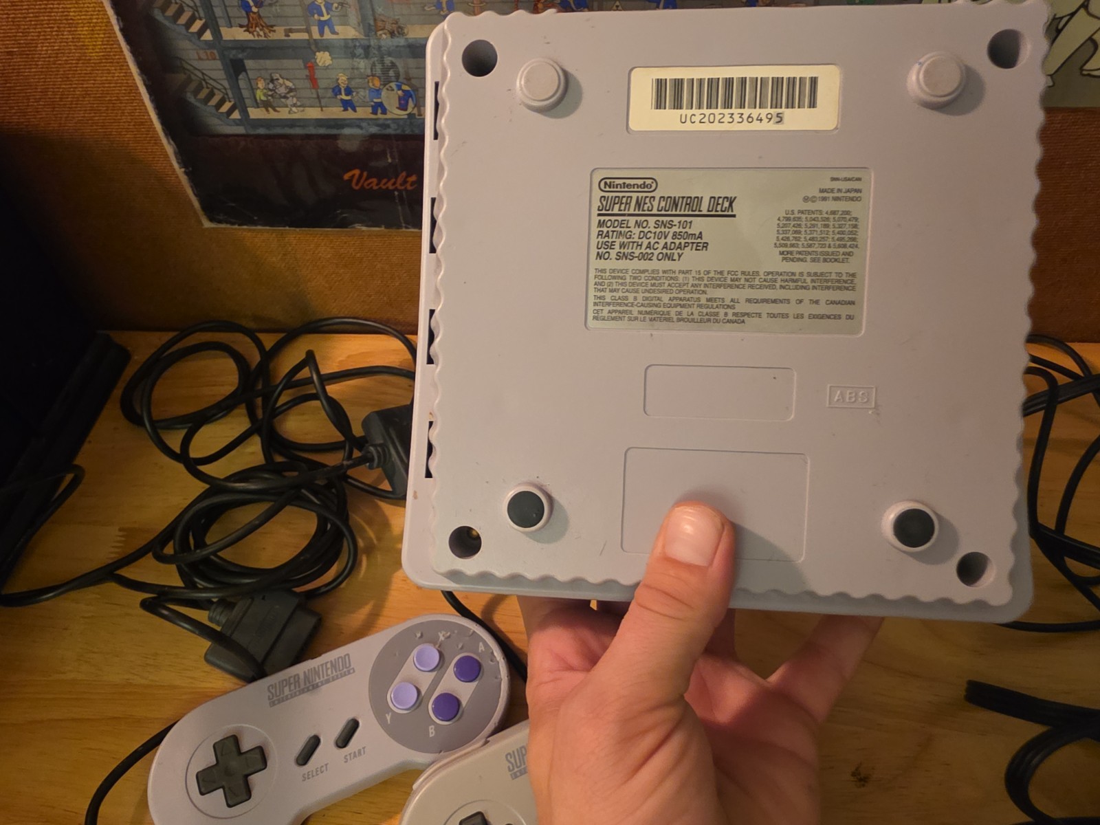 Super Nintendo SNES SNS-001 Video Game Console System with Controllers (2) 1991