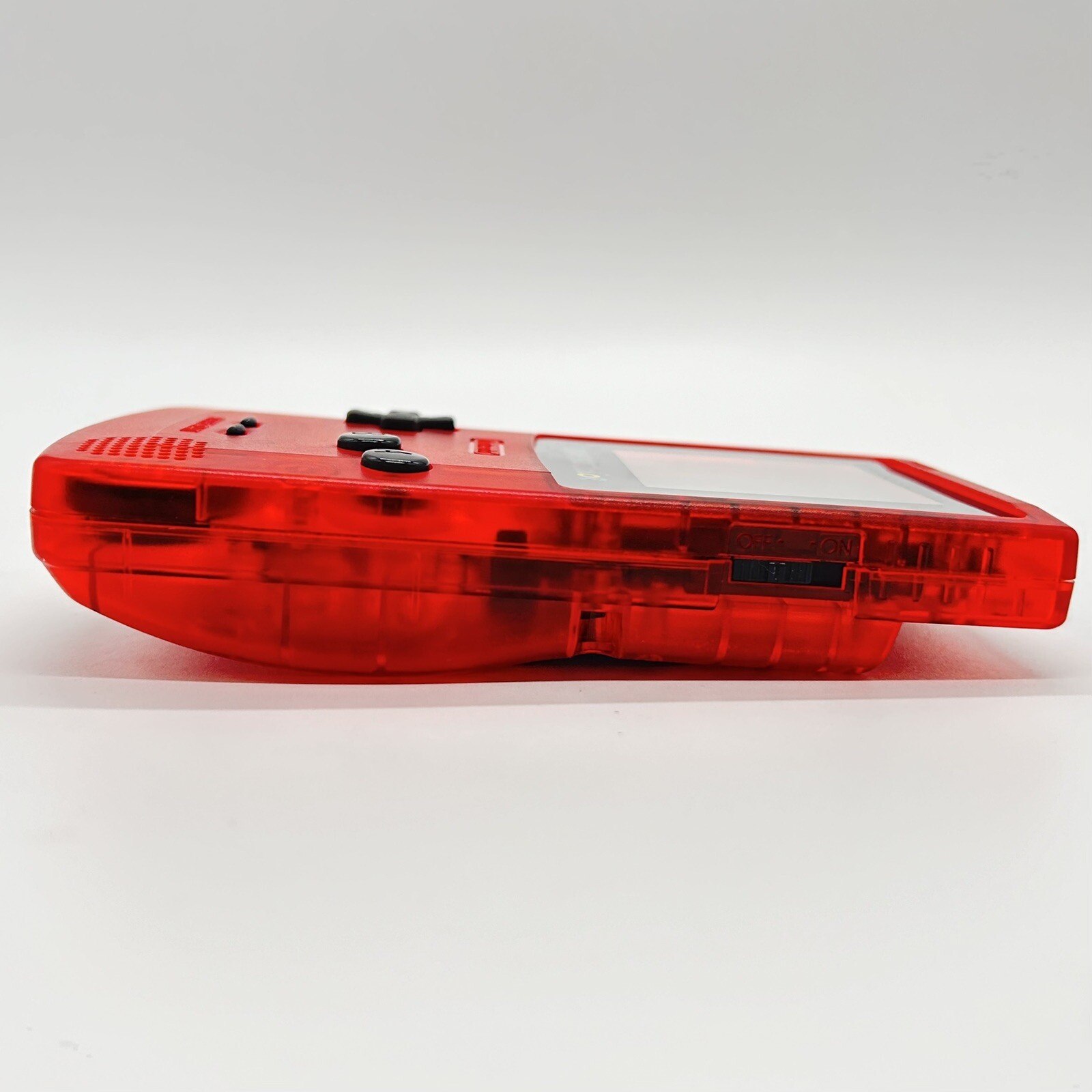 Costomized Gameboy Color Clear Red Handheld System Console New Shell & Screen!