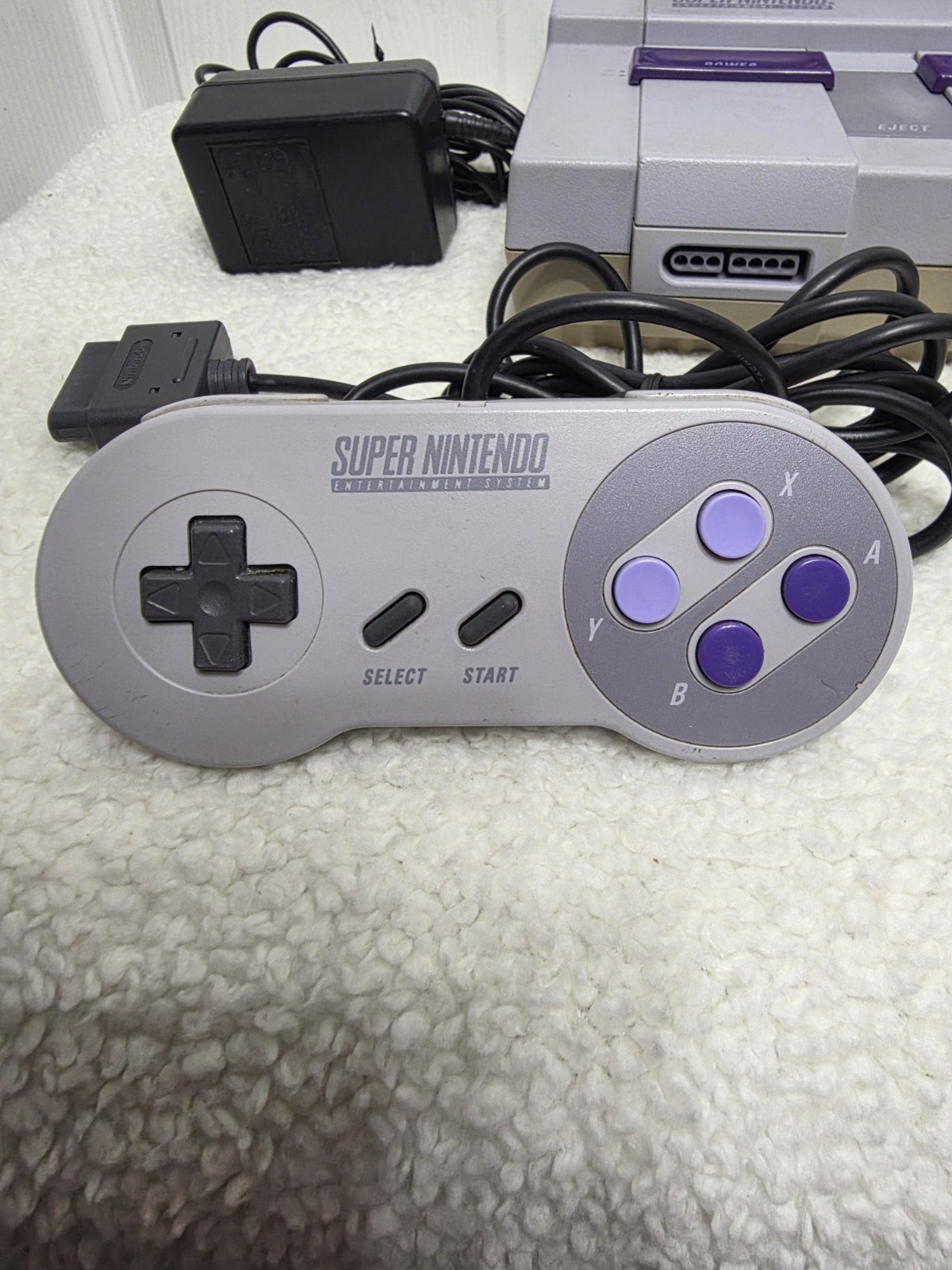 Super Nintendo SNES System Console Bundle w/ Oem Cables & Killer Instinct Game