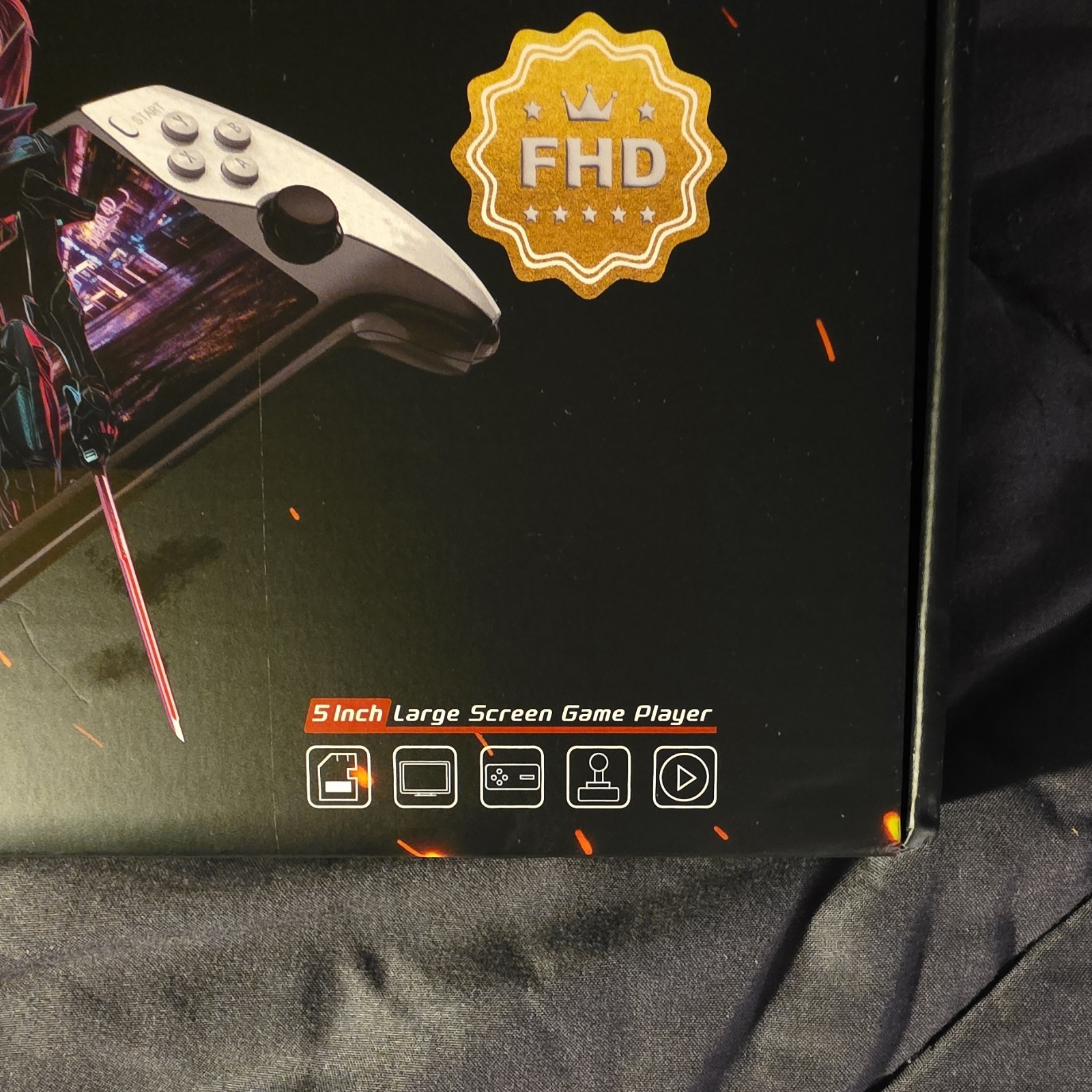 SF3500 Handheld Console 5″ IPS FHD Display Black OTG TYPE-C AUX Portable System
