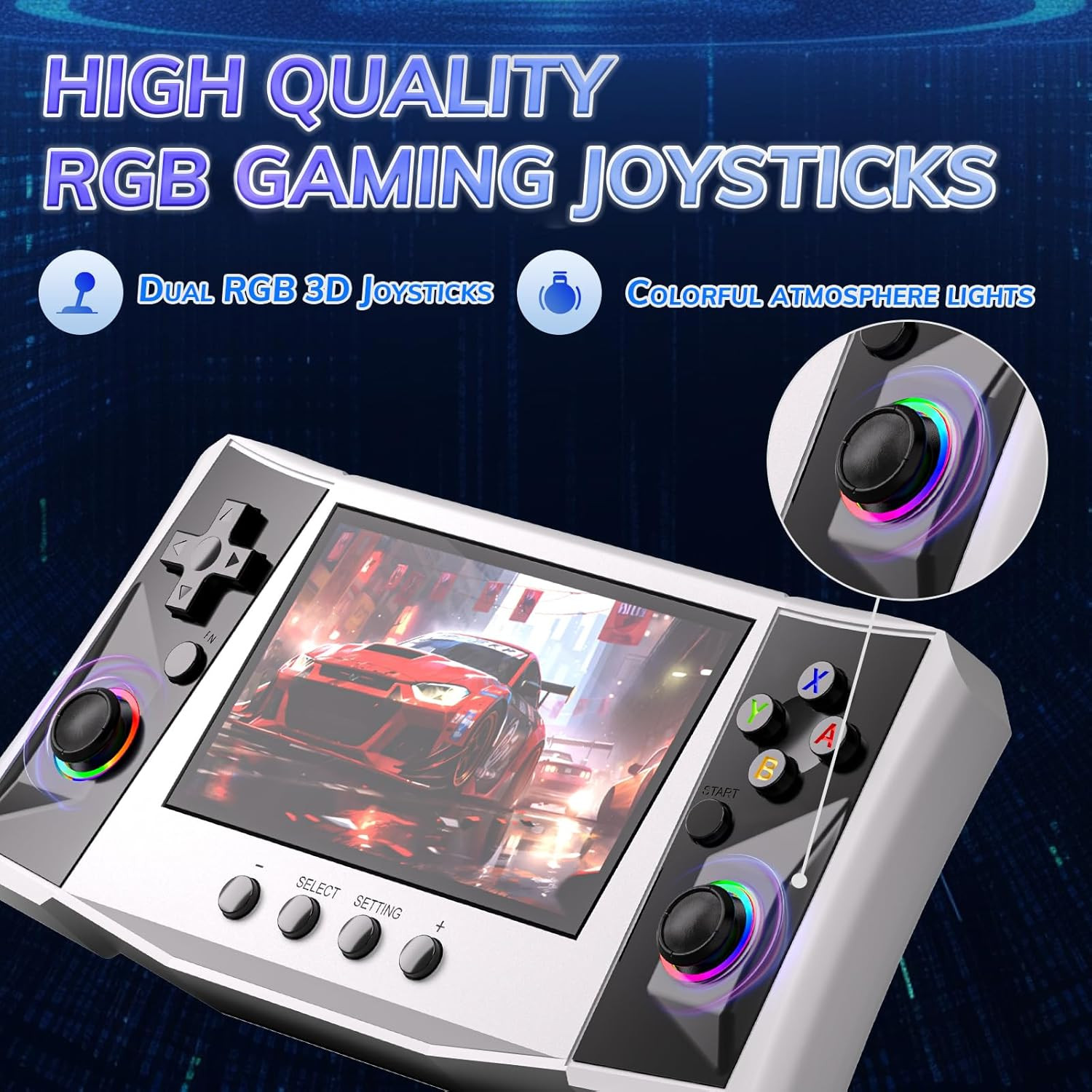 R50 Ultra 50000 in 1 Handheld Game Console, 4.5 Inch IPS Screen Retro Gaming Con