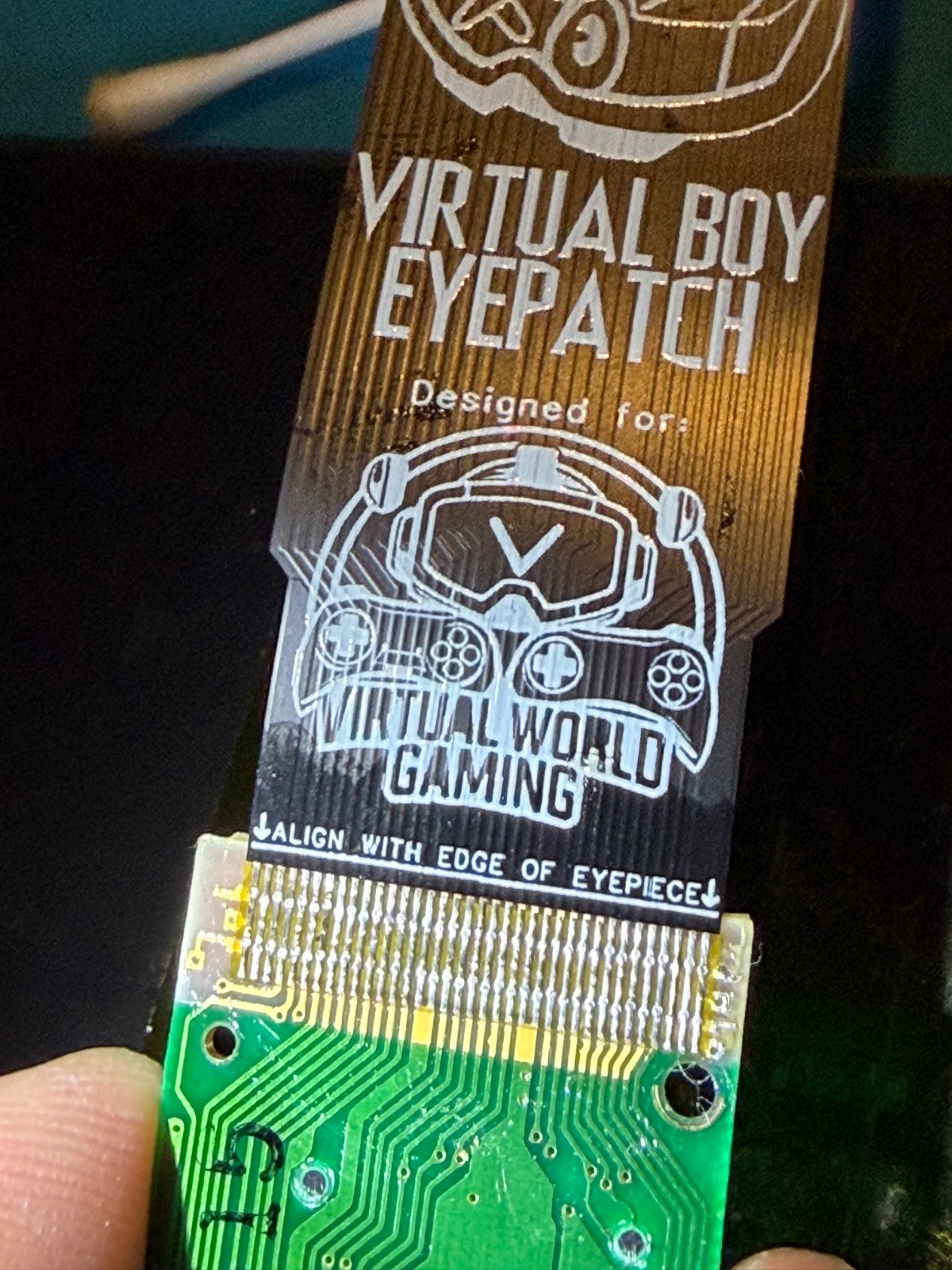 Virtual Boy + VGA Out “Virtual Tap”soldered Eye Patch Ribbons,SSF Lens&recapped