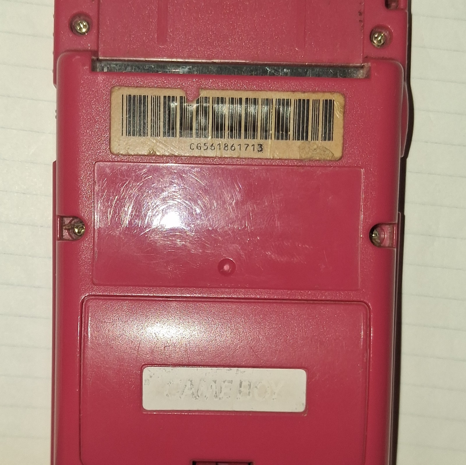 Nintendo Game Boy Color Berry Red Handheld Console System, Tested, Working