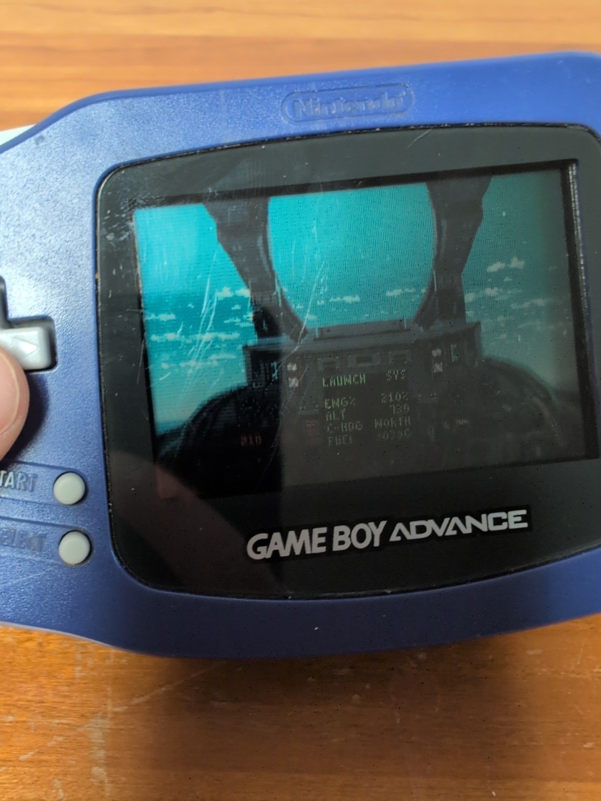 Nintendo Game Boy Advance Handheld System GBA Indigo Tested F-14 Cartridge Game