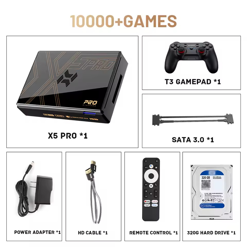 Super Console X5 Pro Retro Game Console RK3588 8GB DDR4 320GB 16000+ Games