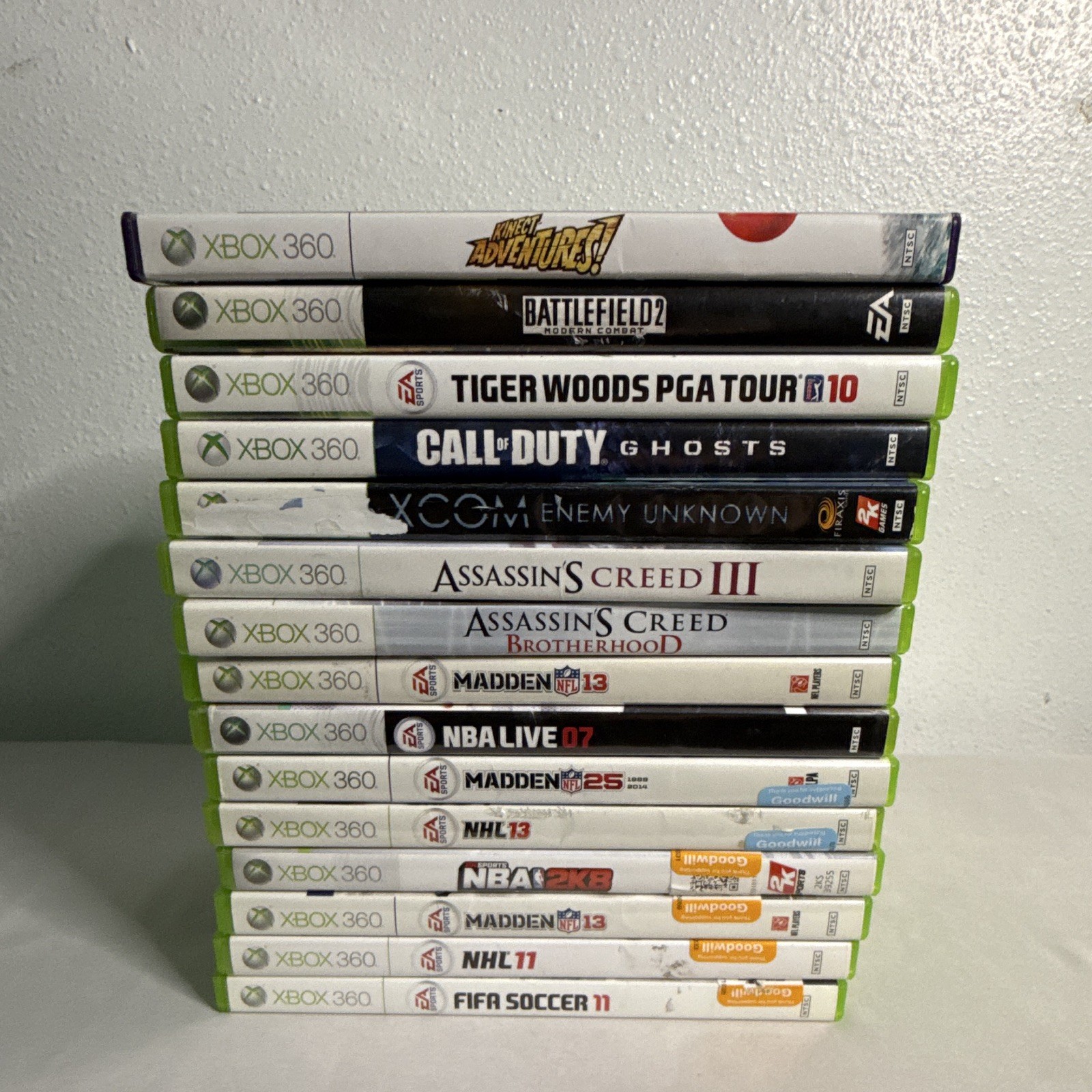 Xbox 360 White Console w/ Wired Controller, Cords & 15 Games Tested!