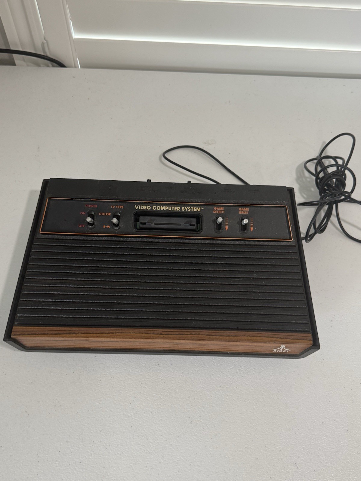 Atari 2600 Console CX2600 Wood Grain UNTESTED
