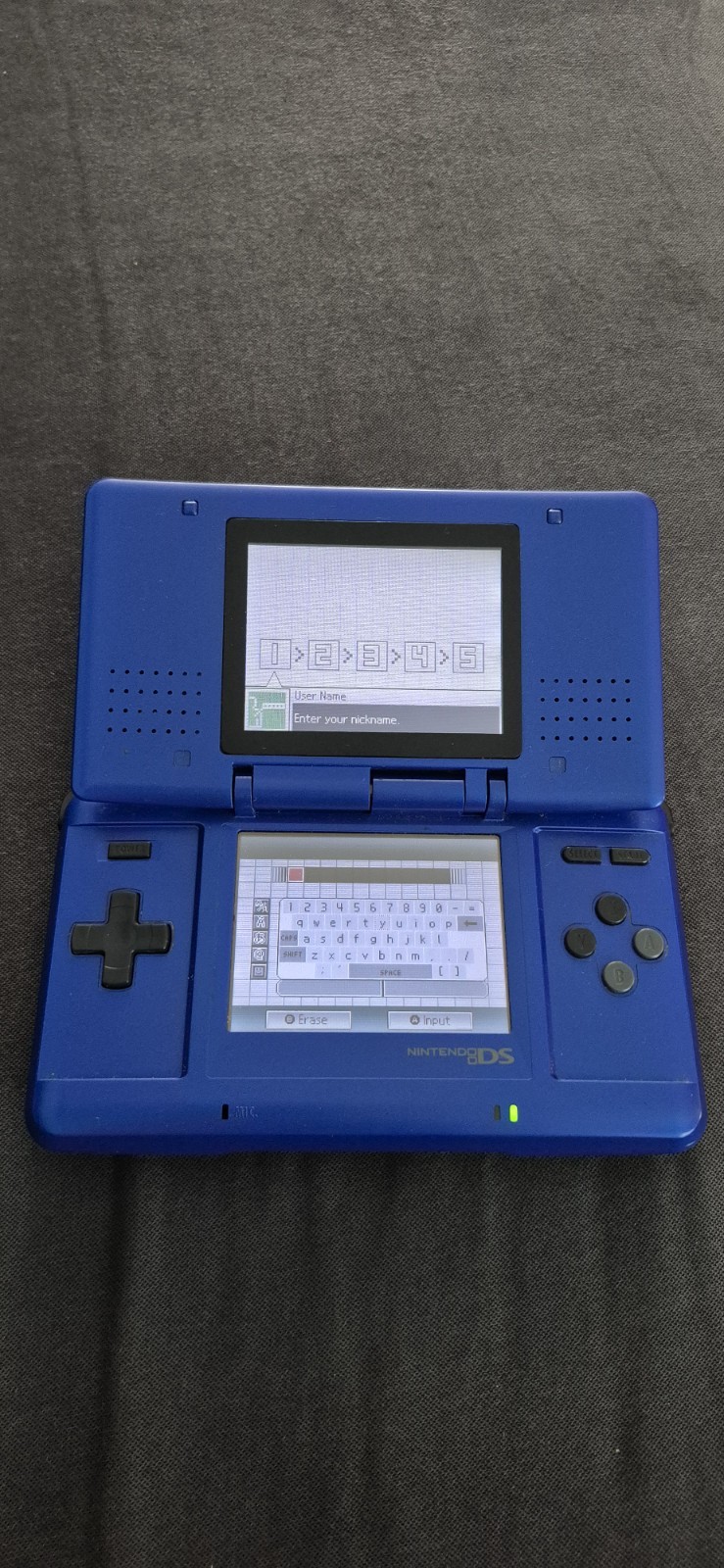 Original Nintendo DS NTR-001 Blue (No Charger) Games And Case TESTED & WORKING