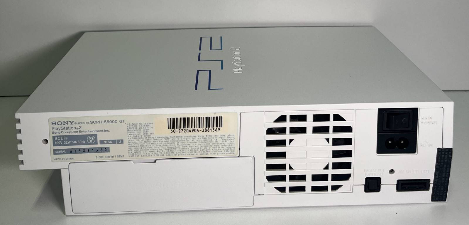 PLAYSTATION 2 RACING PACK LIMITED CERAMIC WHITE SCPH 55000 GT JAPAN 2004 CONSOLE
