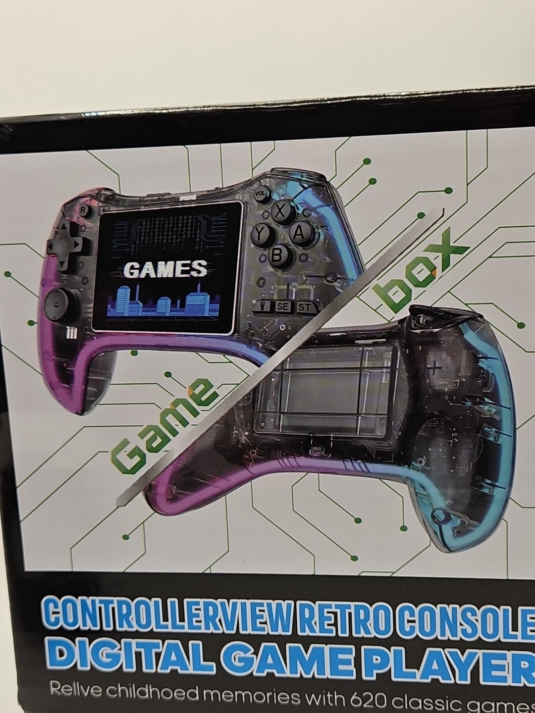 Gamebox P6 Game Box Handheld System, Digital Game Player, USB, RCA, 600+ Games