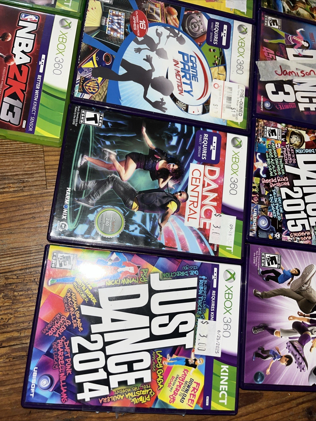 Microsoft Xbox 360 S Slim Kinect Bundle Controller Cords Kinect Games Lot