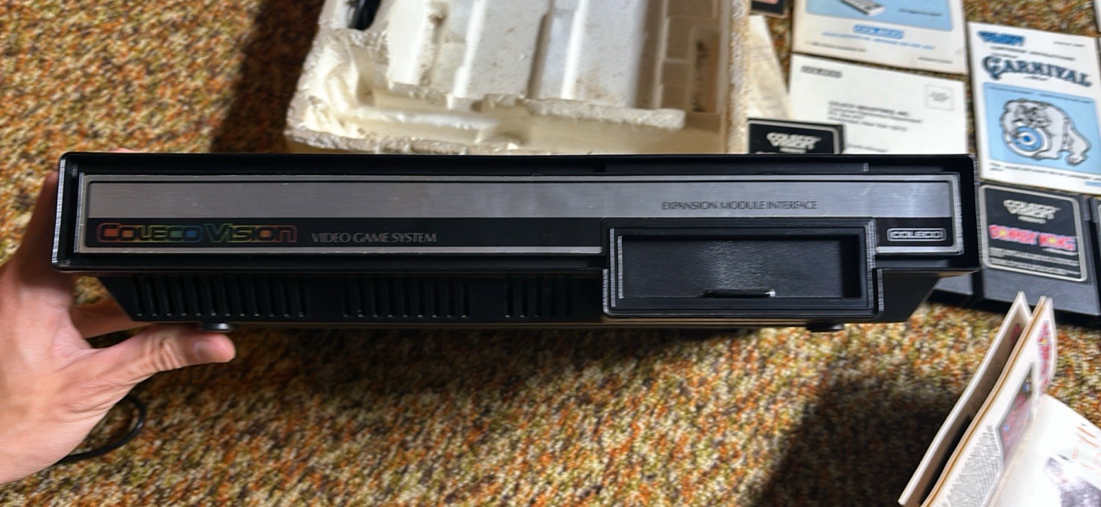 Coleco ColecoVision Console with Games and Manuel’s Original Stereo Foam Box