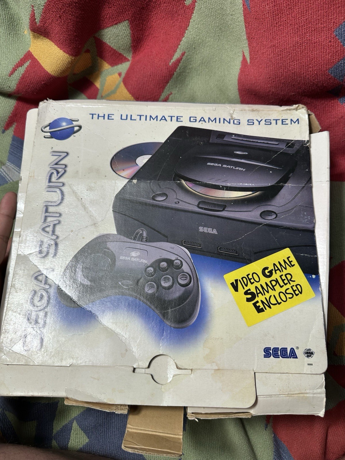 Sega Saturn Console In Original Box Working 3 Games Sampler CIB 2 Controller’s