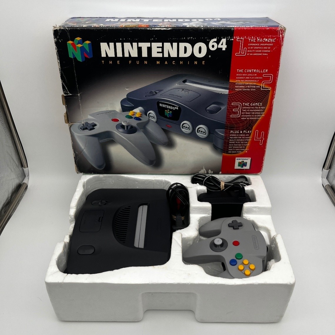 Nintendo 64 Console System In Original Box with Controller Power AV Cables