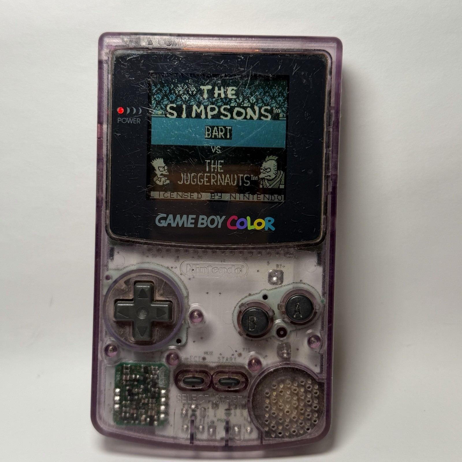Nintendo Game Boy Color Clear Atomic Purple Console Tested & Working Used