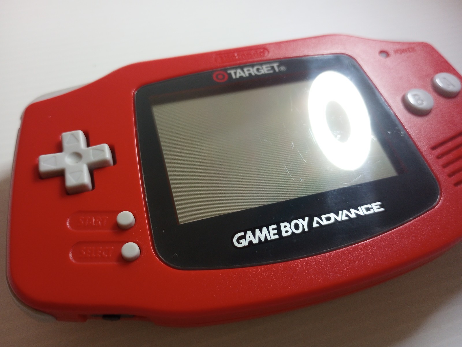 Nintendo Game Boy Advance GBA Red Target Exclusive Rare Battery Cover Included