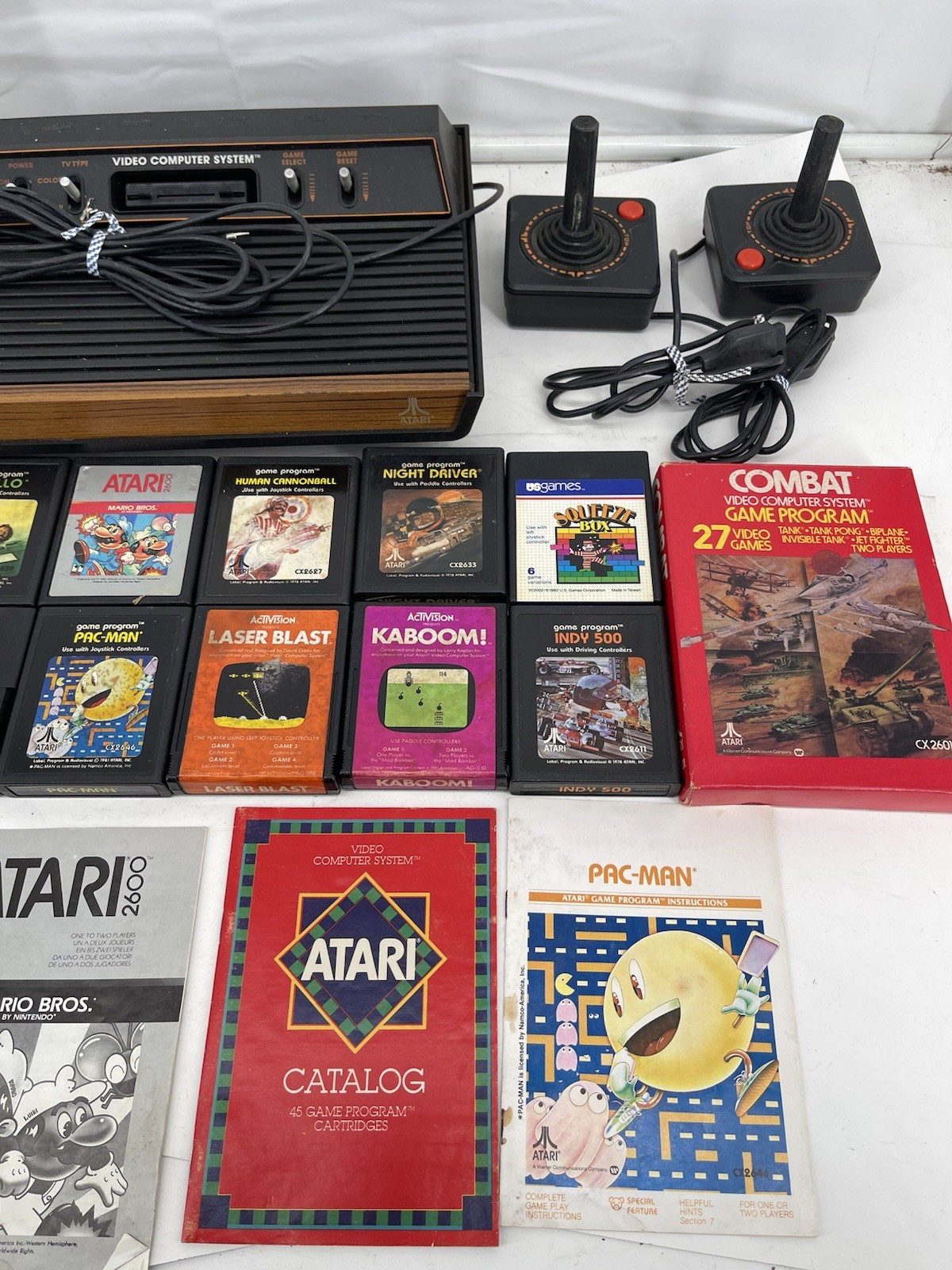 1980 ATARI2600 CX2600A Console With Original Box & Accessories & Games