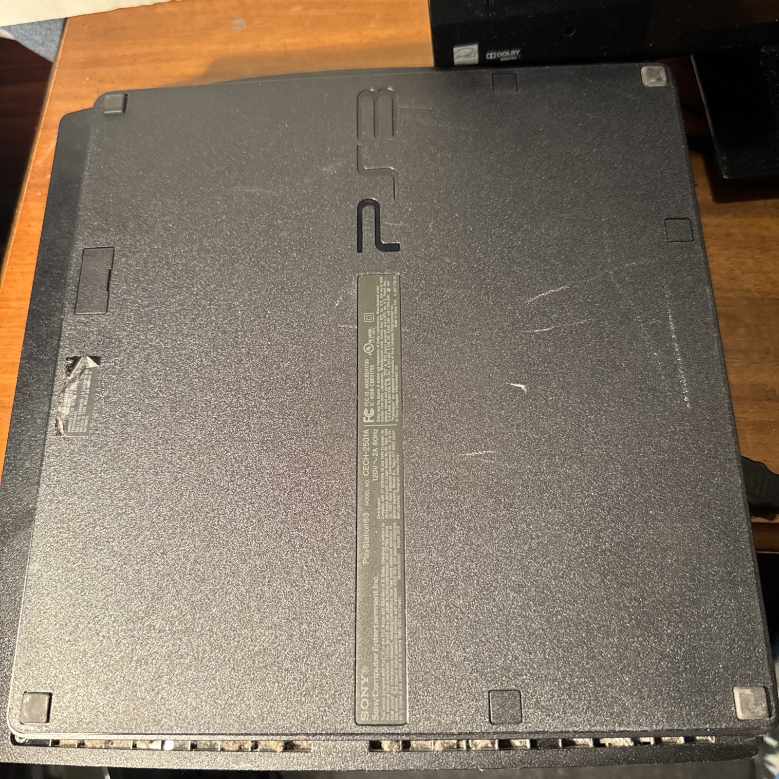 PS3 Black CECH 2500A 160GB Console Slim W Cables And 1 Comtrol