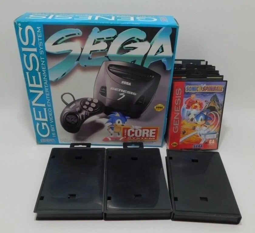 SEGA GENESIS Core System 3 VIDEO GAME CONSOLE BUNDLE with Games and Box