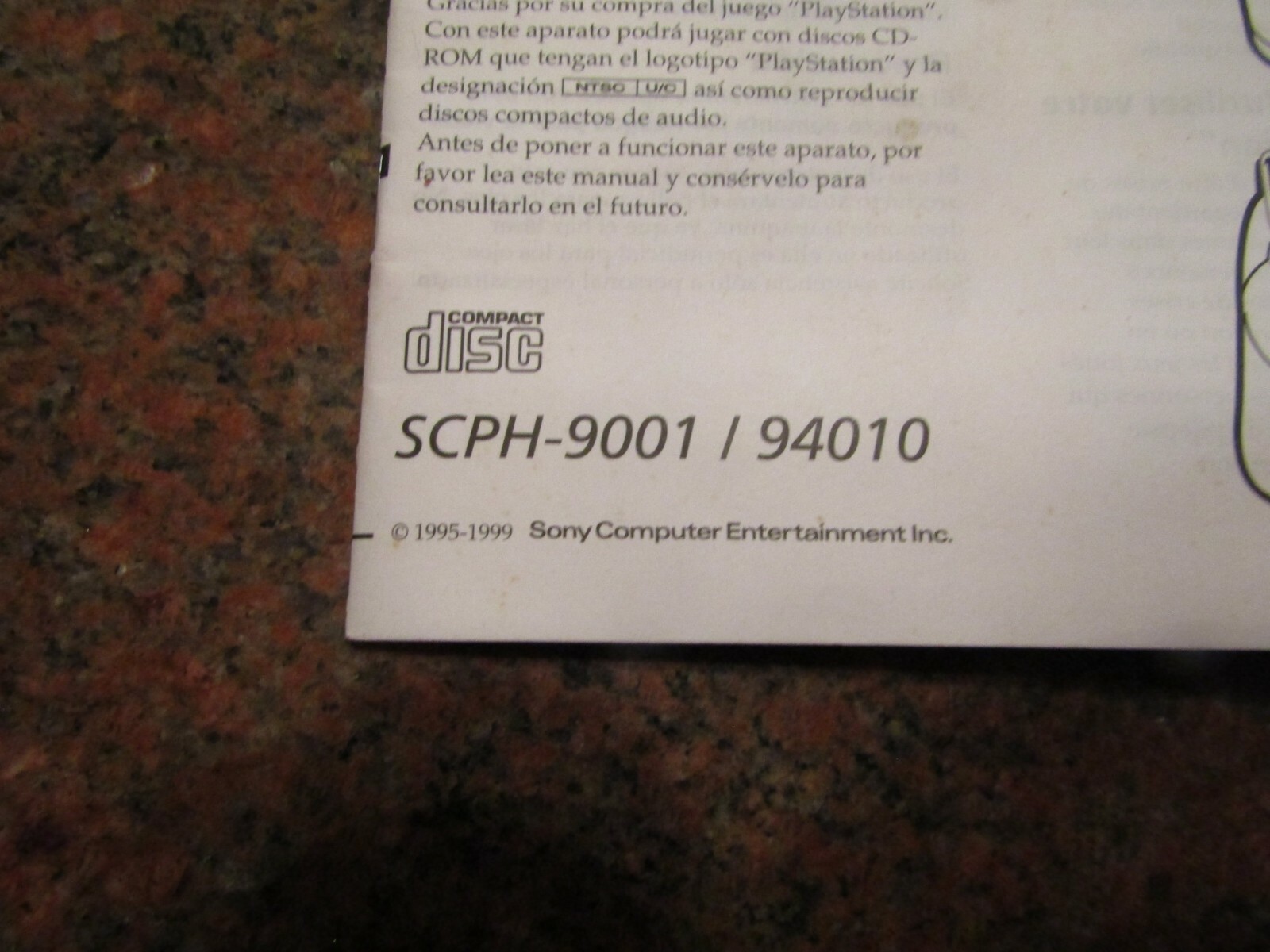 Sony PlayStation SCPH-9001 Console With Analog controller, AV Cable, AC cord