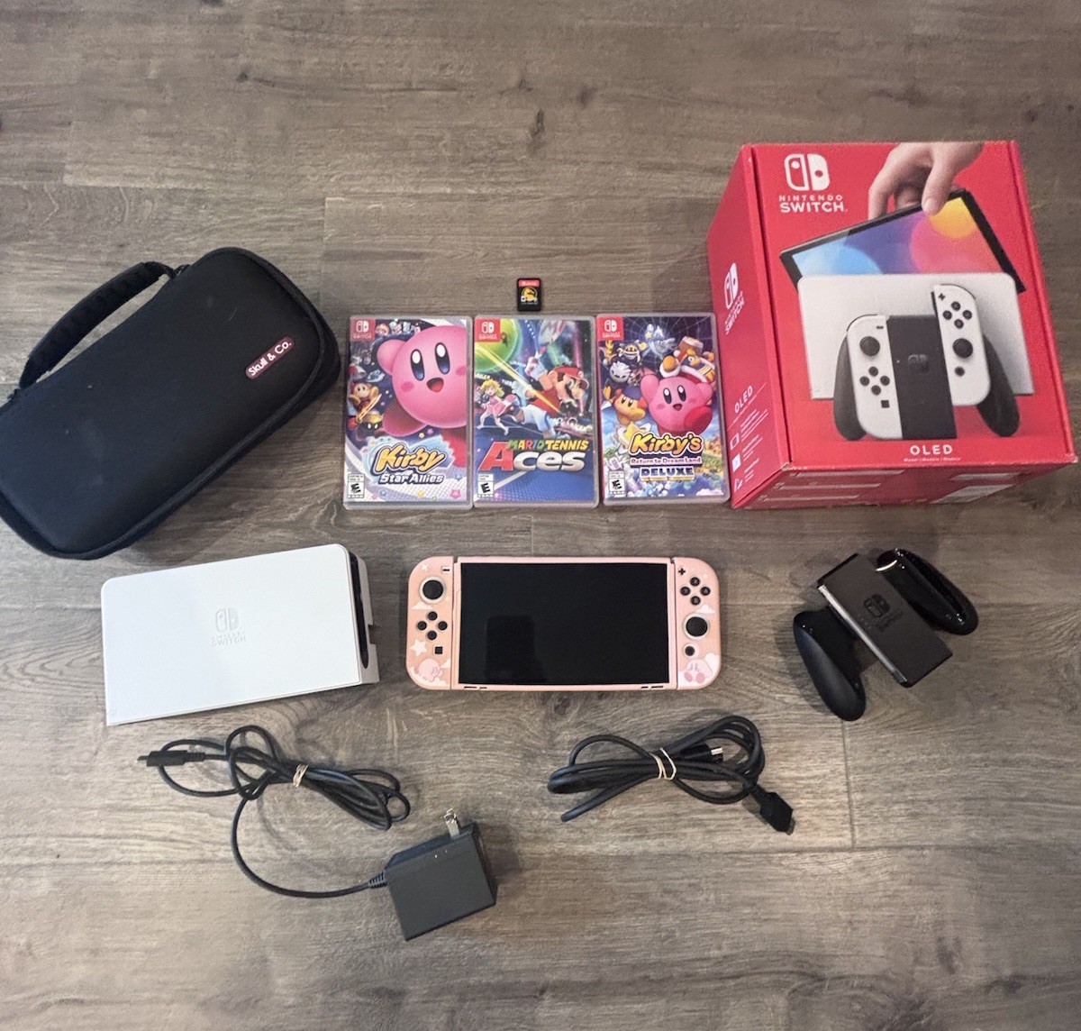 Nintendo Switch OLED Bundle Console with Joy Cons, Dock, 4 Games & 128GB SD Card