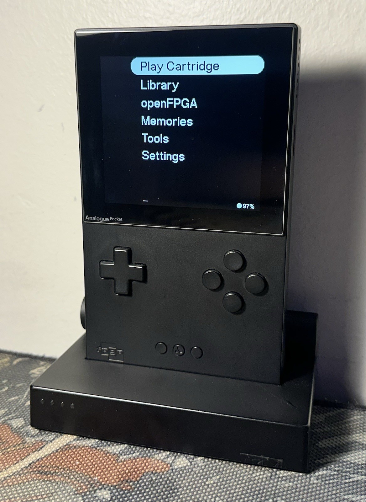 Analogue Pocket Black Handheld System w/ Dock + 32GB Micro SD + Charger