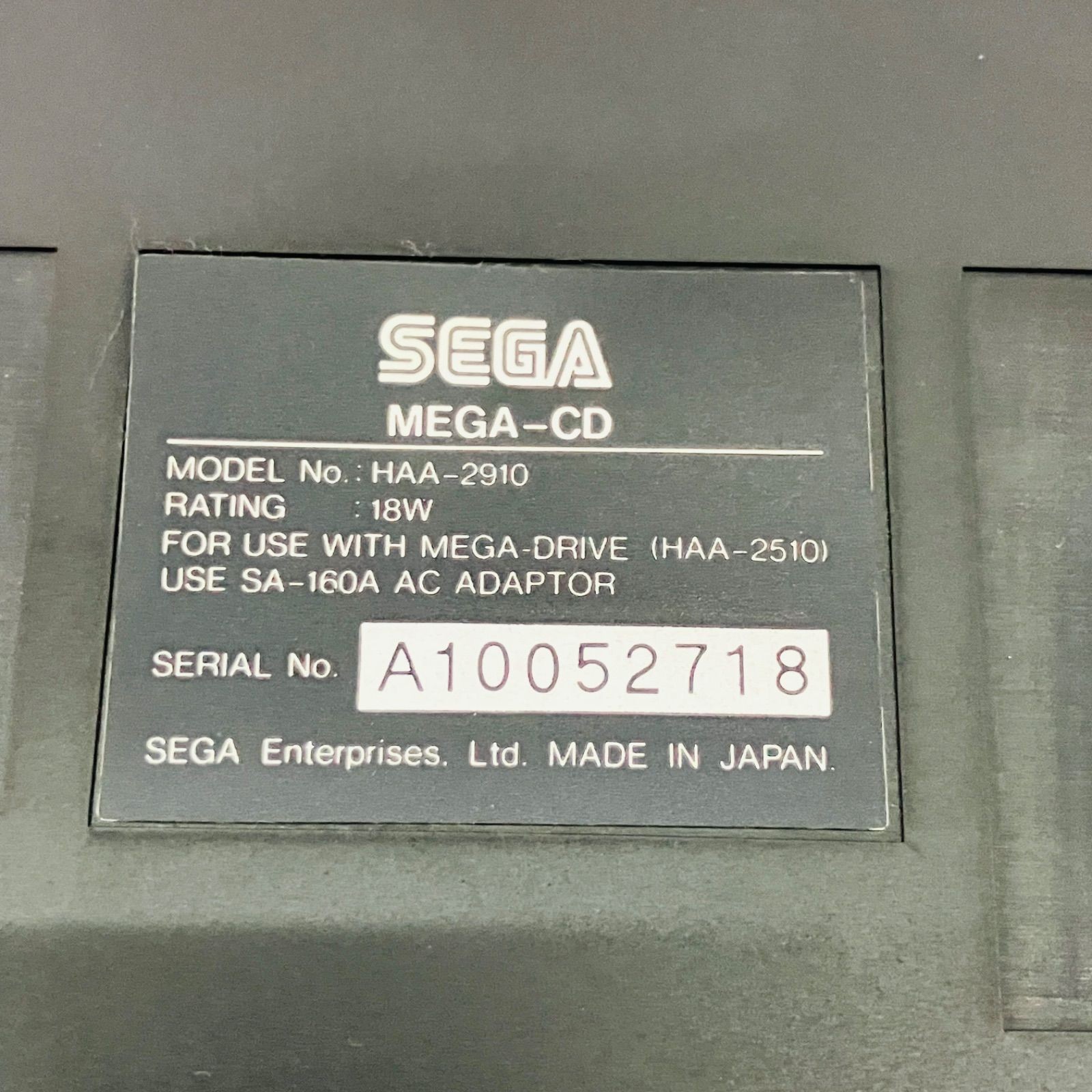 Sega Mega Drive Mega CD HAA-2910 Home Game Console Unconfirmed Near Mint