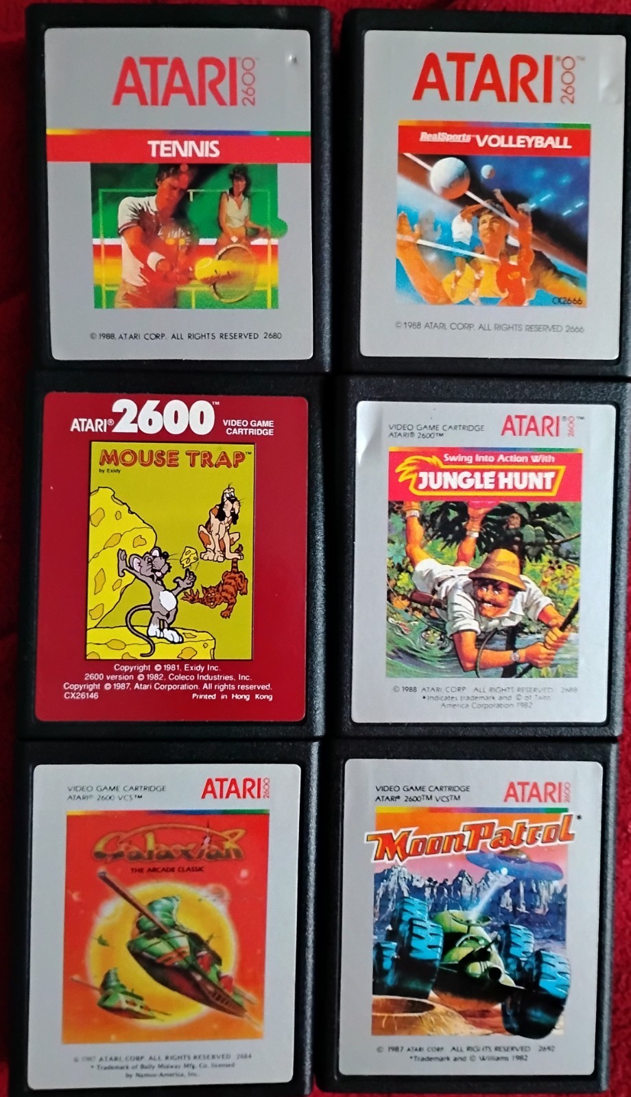 Atari 2600 Junior Jr TESTED Console System Bundle, 12 Games, Joystick all cables