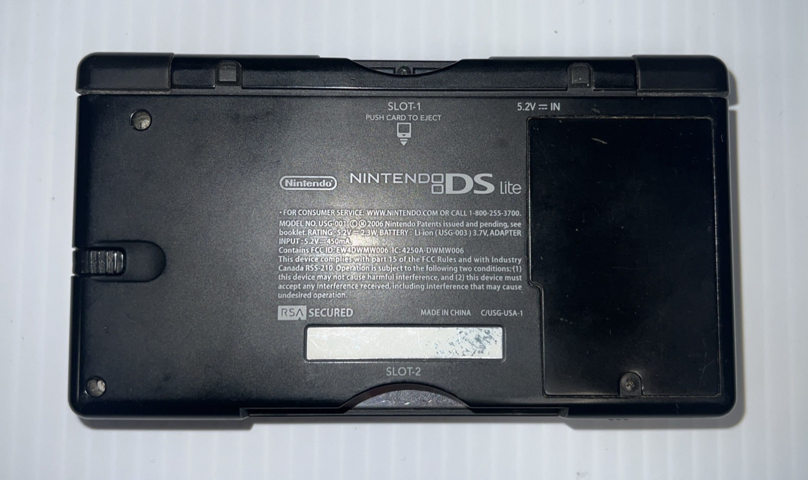 Nintendo DS Lite (Red/Black) USG-001 Handheld Console Tested Bad Hinge preowned