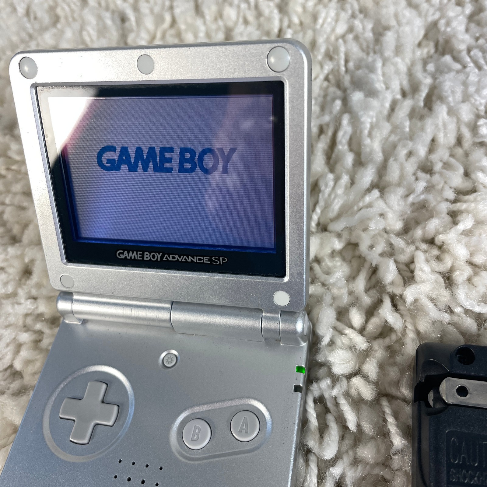 Nintendo Gameboy Advance GBA SP Platinum Silver Handheld Console System AGS-001