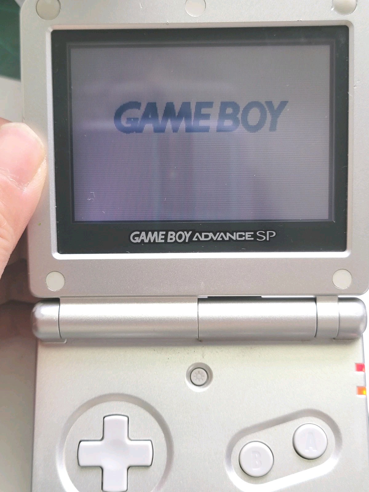 Nintendo Game Boy Advance SP Handheld System WithCharger Silver AGS 001 Working