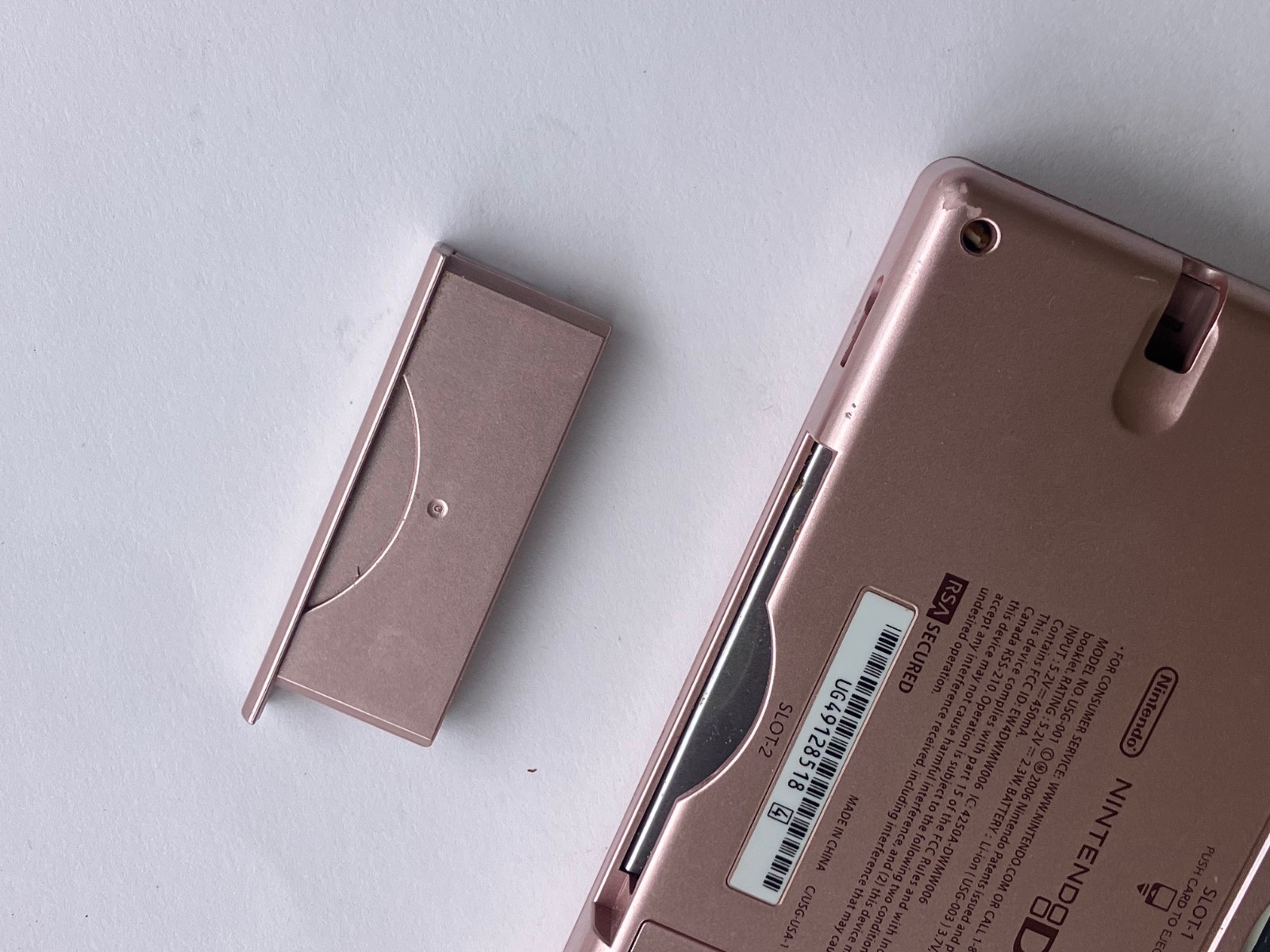 Metallic Rose Pink Nintendo DS Lite Console + Case + Game – No Stylus or Charger