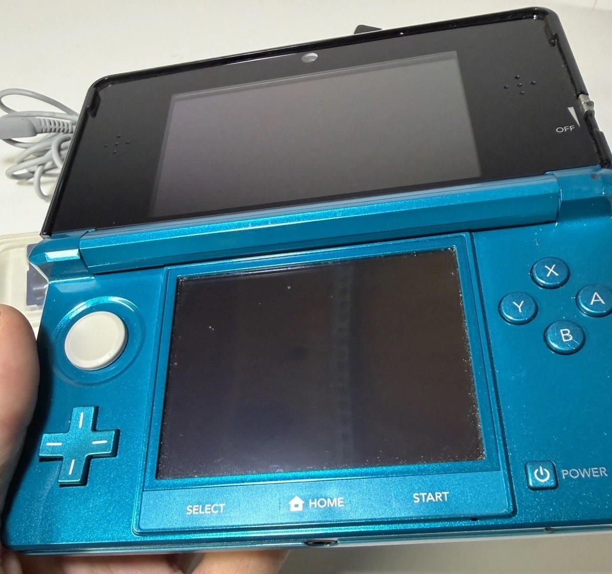 MINT Original Nintendo 3DS Handheld System Aqua Blue Tested Working Console