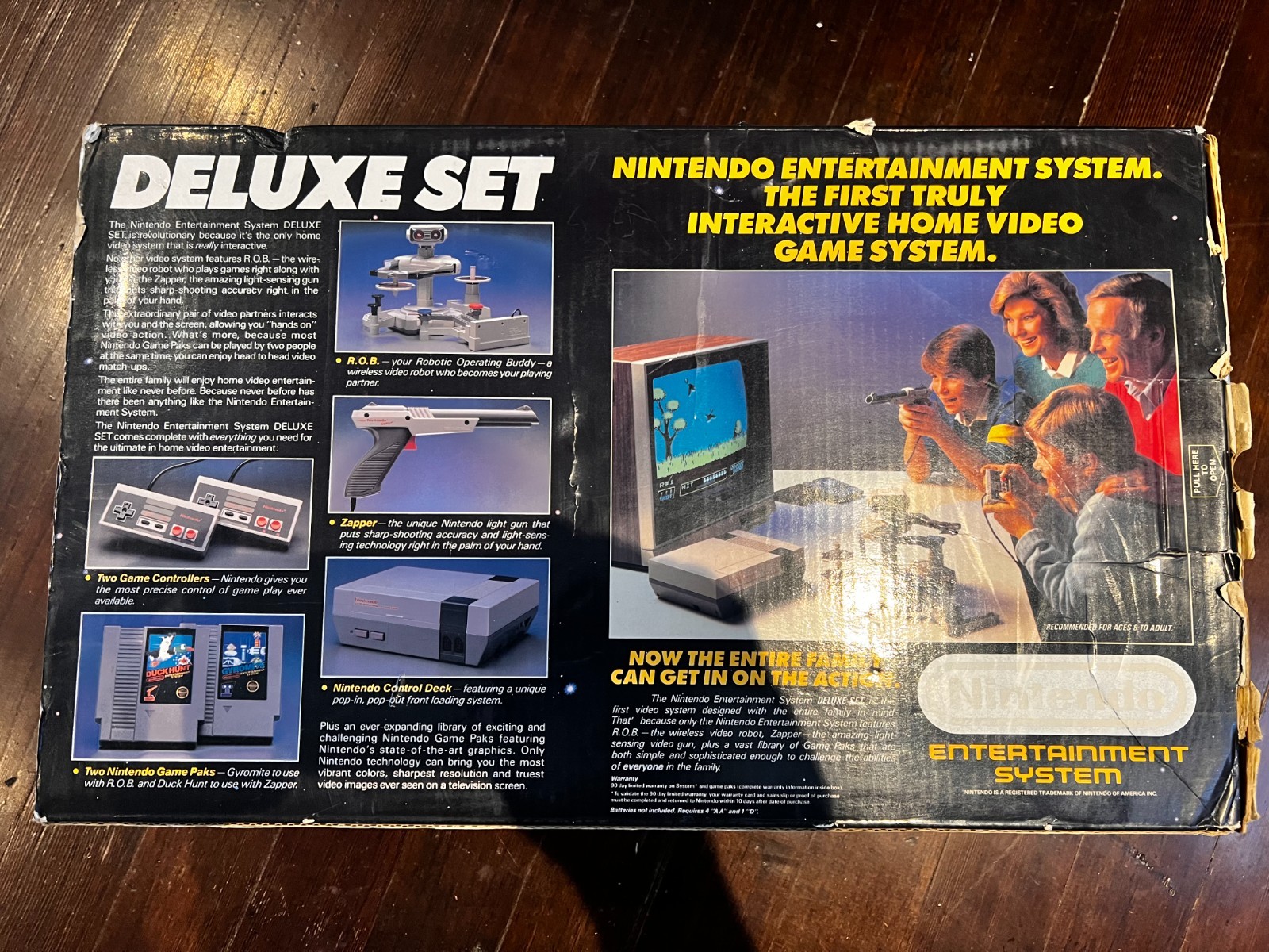 🎮In Box Nintendo NES DELUXE Set Console ROB Robot Duck Hunt Zapper 80’s⭐