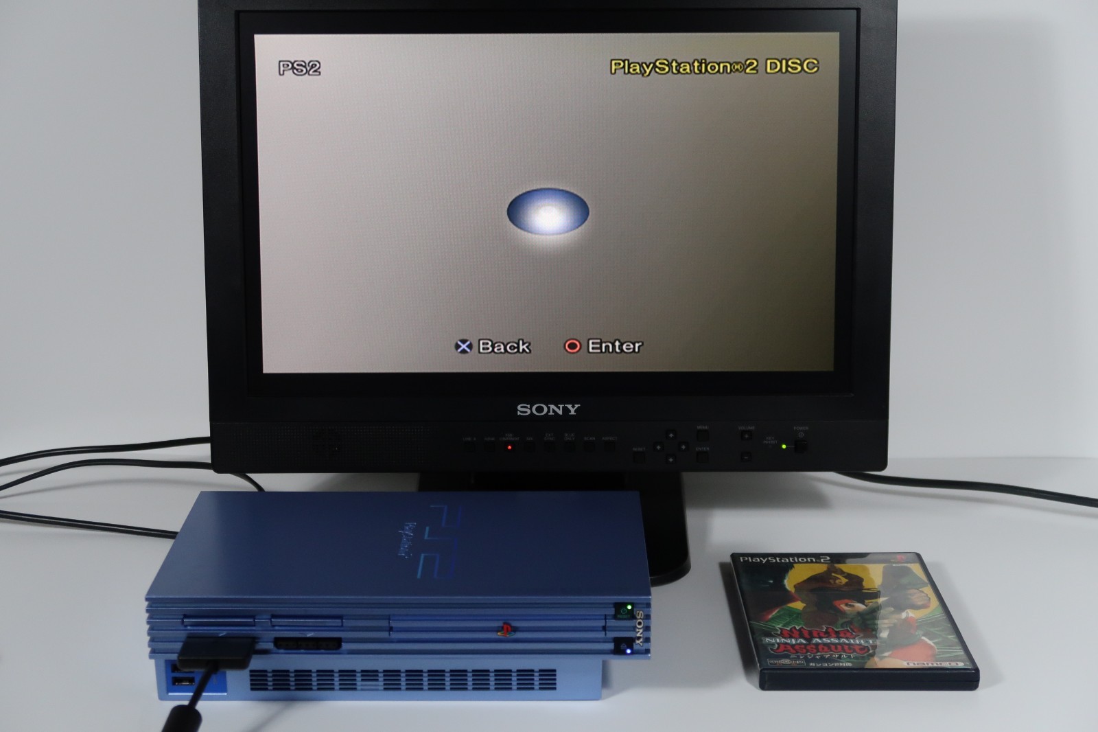 SONY Playstation 2 PS2 Console SCPH-39000 AQ AQUA Box Tested F/S Very Good