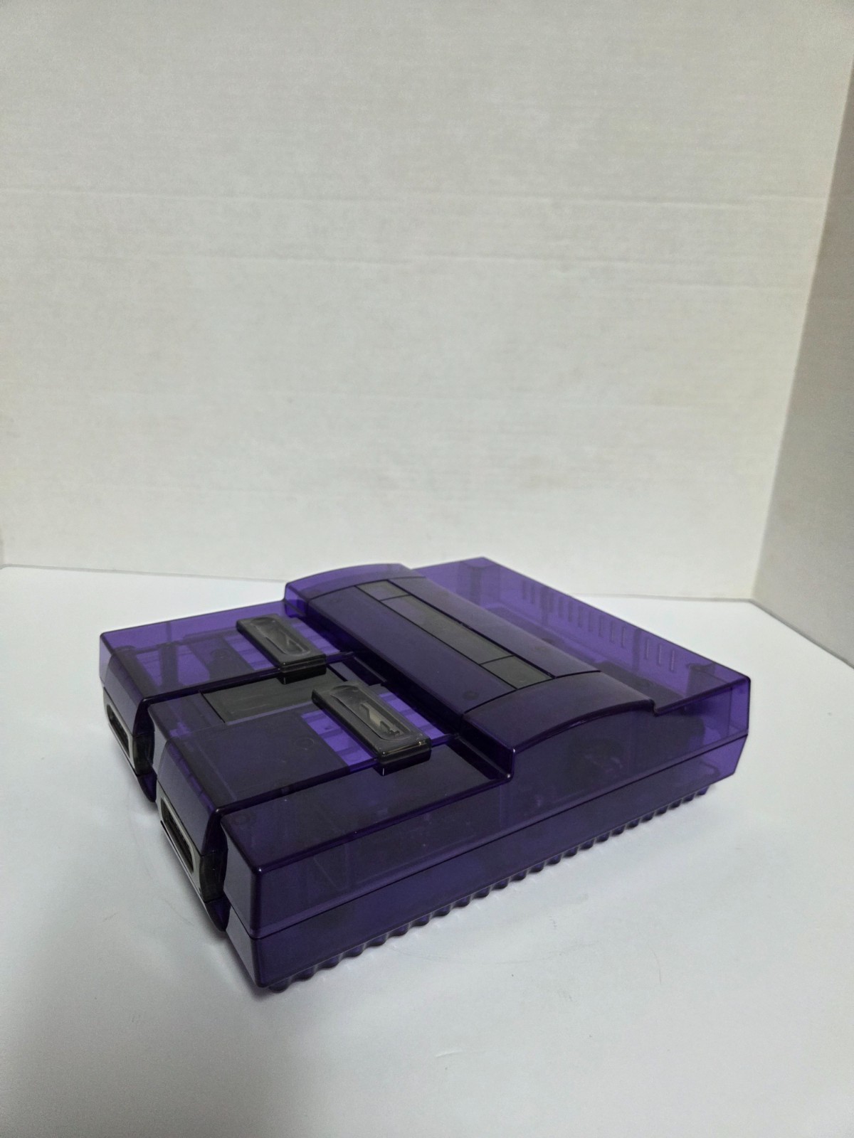 Custom Super Nintendo Transparent Purple/Smoke UPGRADED Triad Power Suppy
