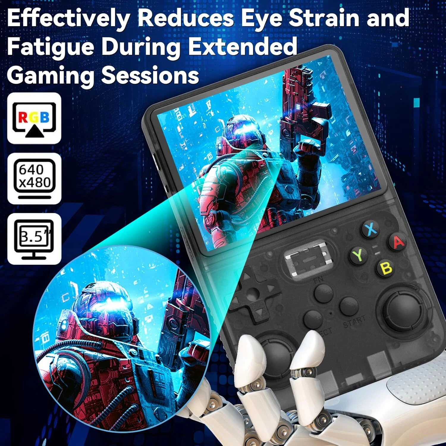 R36S Retro Handheld Video Game Console Linux 3.5″ IPS Screen 64GB 15000+game