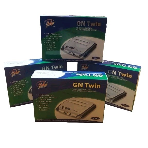NEW Yobo GN-TWIN Console For Vintage SEGA GENESIS & NINTENDO NES Game Cartridges